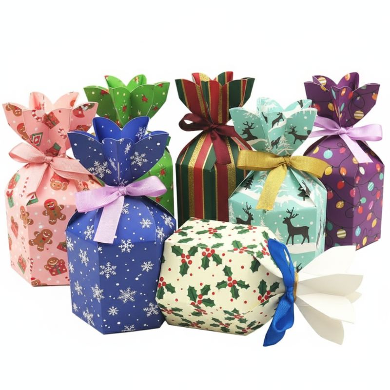 RB-212 Weihnachts-Süßigkeiten-Stülpdeckelschachtel