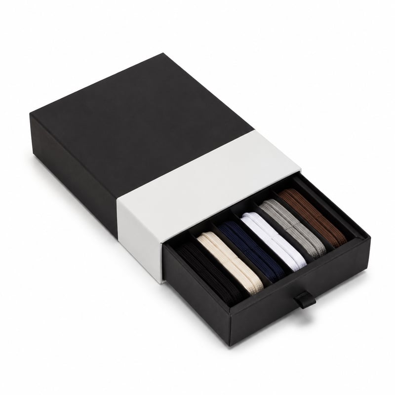 Schubladenbox für Schnürsenkel-Set