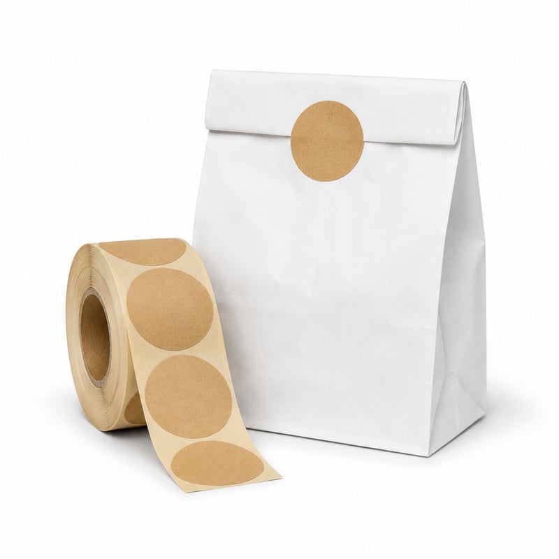 Kraftpapier-Siegeletiketten für Bäckereien