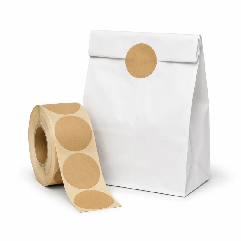 Kraftpapier-Siegeletiketten für Bäckereien