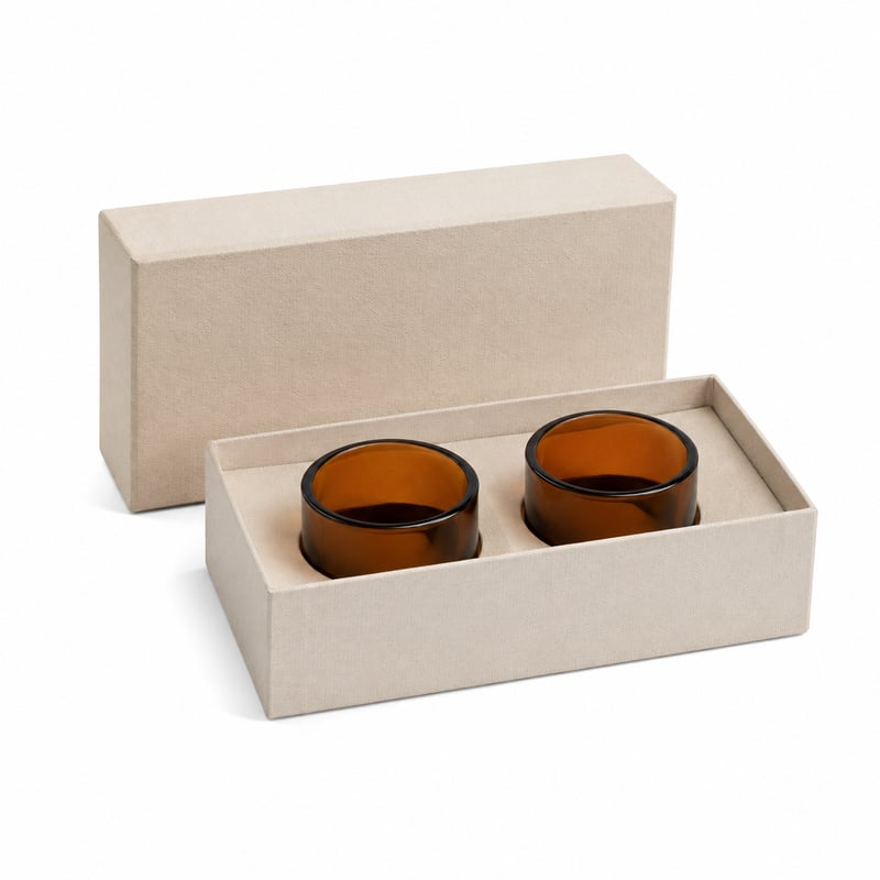 Stülpschachtel für Kerzen-Duo