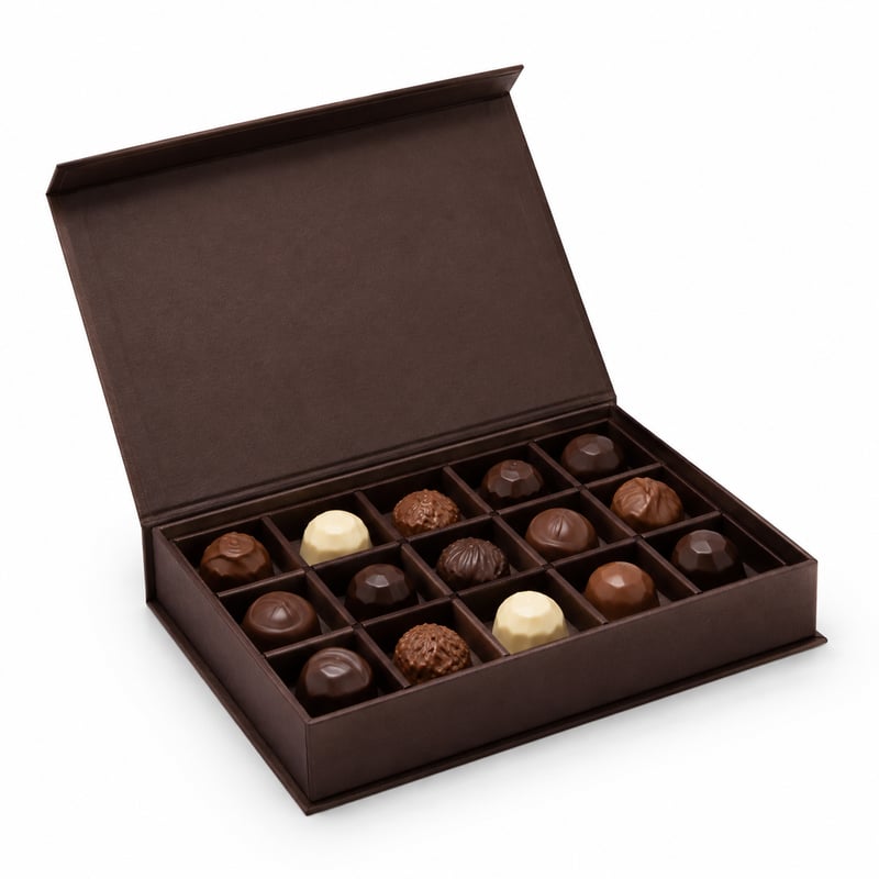Stülpdeckelbox für edle Schokolade