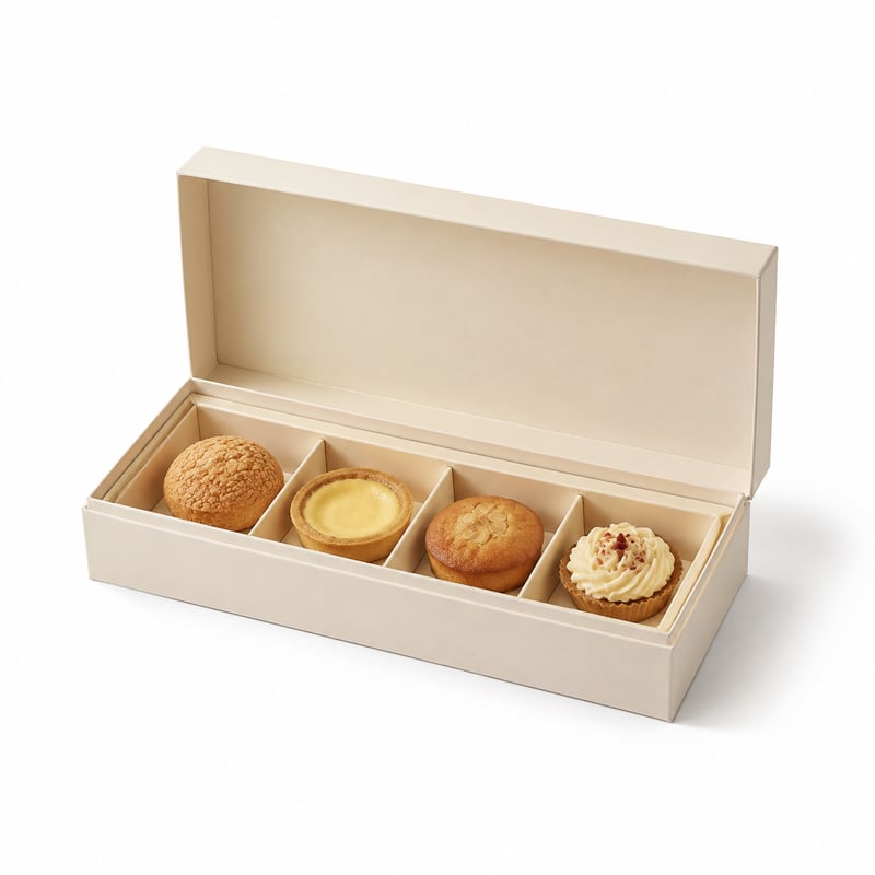 Stülpdeckelbox für Gebäckauswahlen