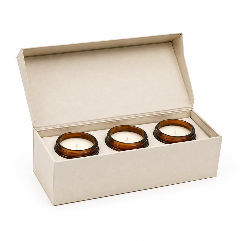 Stülpdeckelbox für Kerzenkollektionen